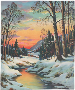 wm thompson winter cabin river